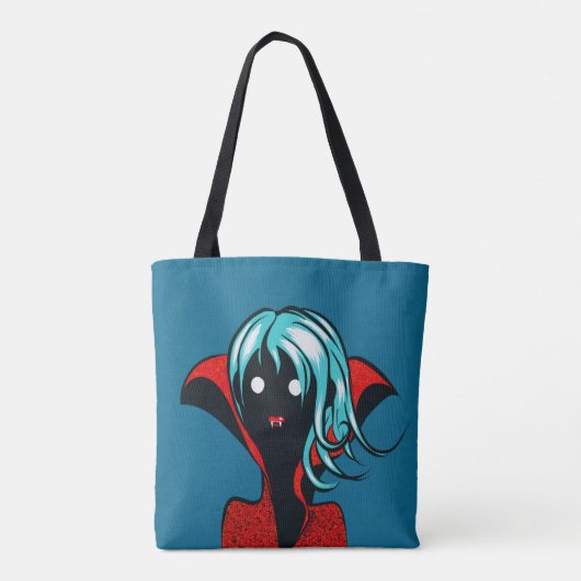 Vampire Girl Cartoon Whimsigoth Funny Goth Tasche (Rückseite)