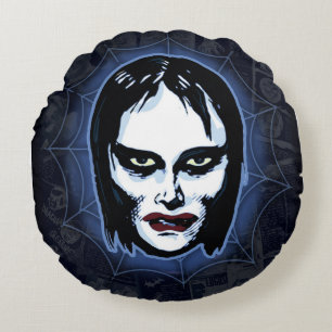 Vampire Girl (Horror) Rundes Kissen
