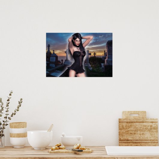 Vampire Girl Poster (Küche)