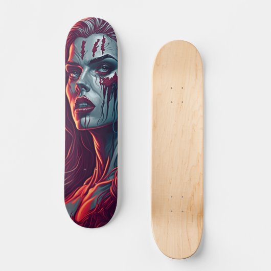Vampire Girl Skateboard - Fantastische Kunst im Re (Vorderseite)