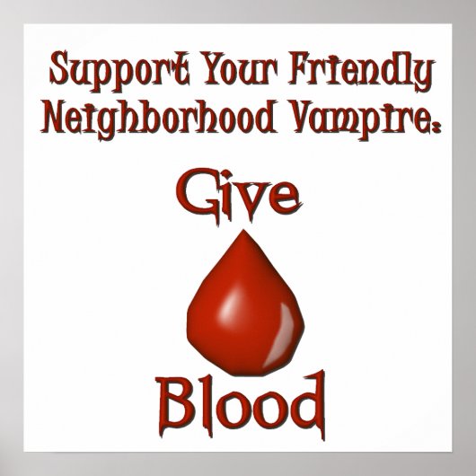 Vampire Give Blood Poster (Vorne)