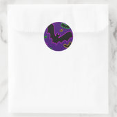 Vampire Glow Bats Runder Aufkleber (Tasche)