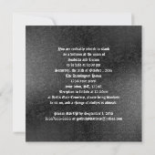 Vampire Goth Imitats Leather Jeweled Wedding Einladung (Rückseite)