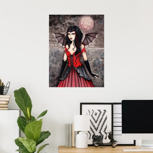 Vampire Gothic Fairy Art Poster Print (Heimbüro)