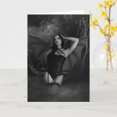 Vampire Gothic Grußkarte Karte (Gelbe Blume)