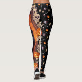 🦇 Vampire Gothic Halloween Leggings 🎃 Black 🖤 (Rückseite)