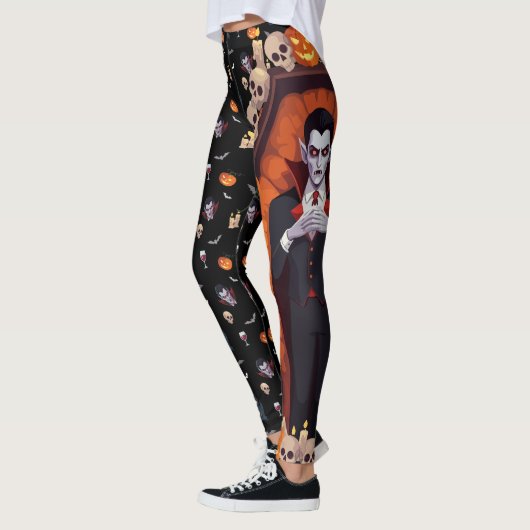 🦇 Vampire Gothic Halloween Leggings 🎃 Black 🖤 (Links)