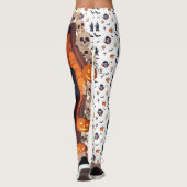 🦇 Vampire Gothic Halloween Leggings 🎃 weiß 🖤 (Rückseite)