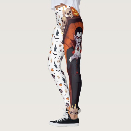 🦇 Vampire Gothic Halloween Leggings 🎃 weiß 🖤 (Links)