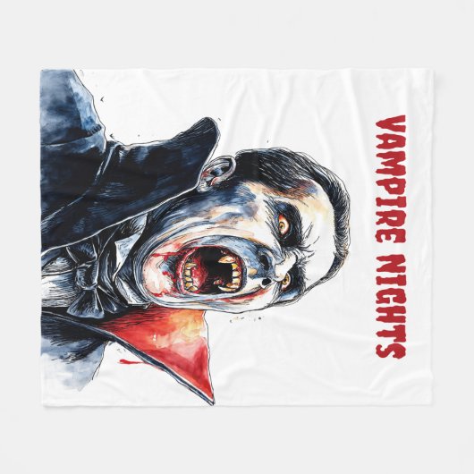 Vampire Gothic Horror Deco Fleecedecke (Vorderseite (Horizontal))