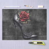 Vampire Gothic Rose Black Heel Pattern Seidenpapier (Handwerk)