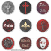 Vampire Gothic Round Collector's Stickers Set Aufkleber (Vorderseite)