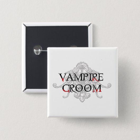 Vampire Groom Button (Vorne & Hinten)