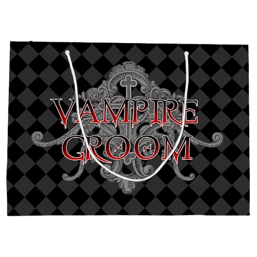 Vampire Groom Große Geschenktüte (Rückseite)