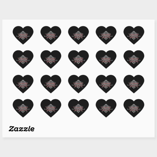 Vampire Groom Heart Sticker (Blatt)