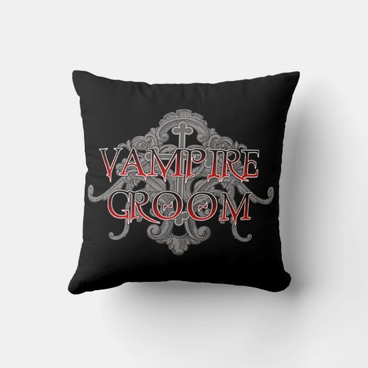 Vampire Groom Throw Kissen (Rückseite)