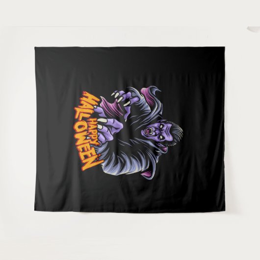 Vampire Halloween Backdrop Wandteppich (Vorderseite (Horizontal))