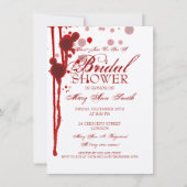 Vampire Halloween Brautparty Fake Rotes Blut Einladung (Vorderseite)