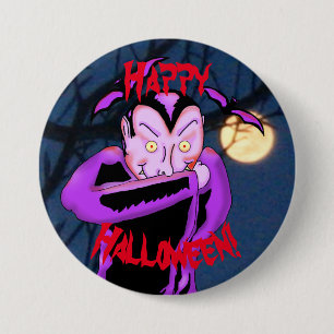 Vampire Halloween Button