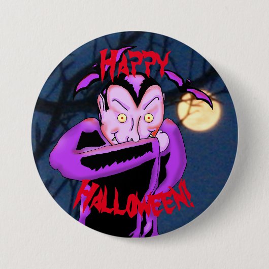 Vampire Halloween Button (Vorderseite)
