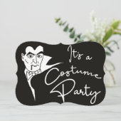 Vampire Halloween Costume Party Einladung (Stehend Vorderseite)