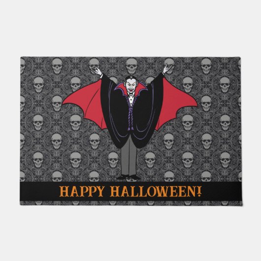 Vampire Halloween Custom Gruß Gothic Skulls Fußmatte (Vorderseite)