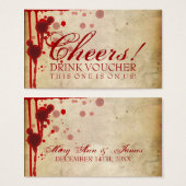 Vampire Halloween Drink Voucher Fake Blored (Vorne & Hinten)