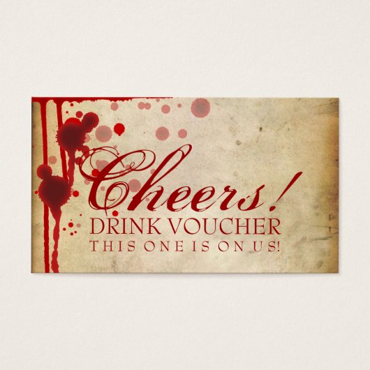 Vampire Halloween Drink Voucher Fake Blored (Vorderseite)