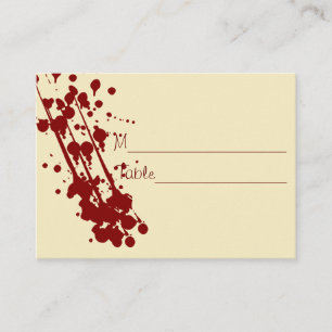 Vampire Halloween Fake Blood Wedding Placecards Platzkarte