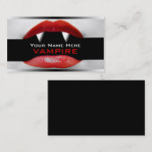 Vampire Halloween Funny Business Card Visitenkarte (Vorne/Hinten)