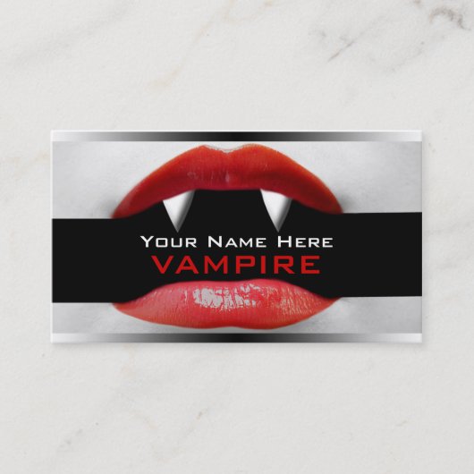 Vampire Halloween Funny Business Card Visitenkarte (Vorderseite)