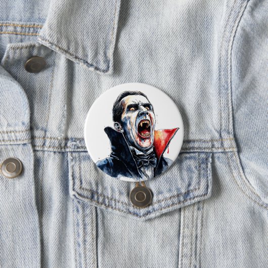 Vampire Halloween Gothic Red Black Button (Beispiel)