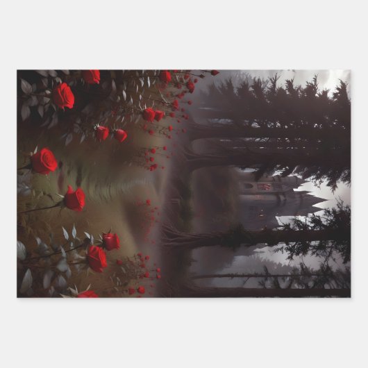 Vampire Halloween Hintergrund Geschenkpapier Set (Vorderseite 3)