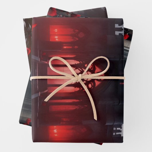 Vampire Halloween Hintergrund Geschenkpapier Set (Beispiel)