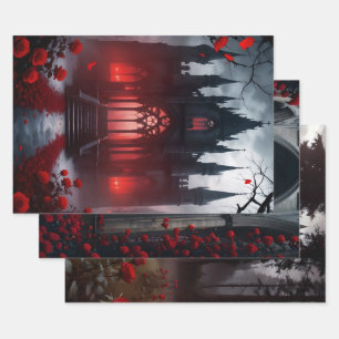 Vampire Halloween Hintergrund Geschenkpapier Set