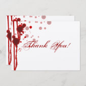 Vampire-Halloween-Hochzeit danken Ihnen das Dankeskarte (Vorne/Hinten)