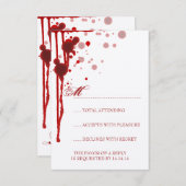 Vampire Halloween Hochzeit RSVP Fake Blored (Vorne/Hinten)