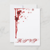 Vampire Halloween Hochzeit RSVP Fake Blored (Rückseite)