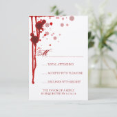 Vampire Halloween Hochzeit RSVP Fake Blored (Stehend Vorderseite)