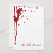 Vampire-Halloween-Hochzeits-Fake blutrot Einladung (Rückseite)