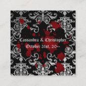 Vampire Halloween Hochzeitsgast-Informationen Begleitkarte (Rückseite)