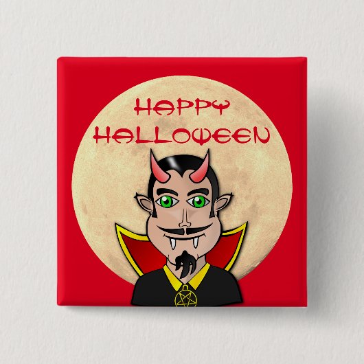Vampire Halloween / Moon Button (Vorderseite)