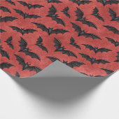 Vampire Halloween Muster Geschenkpapier (Ecke)