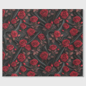 Vampire Halloween Muster Geschenkpapier (Flach)