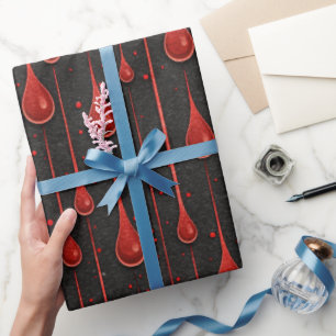 Vampire Halloween Muster Geschenkpapier