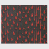 Vampire Halloween Muster Geschenkpapier (Flach)