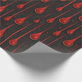 Vampire Halloween Muster Geschenkpapier (Ecke)