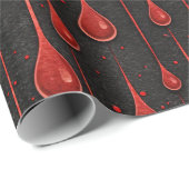 Vampire Halloween Muster Geschenkpapier (Rolleneckpunkt)