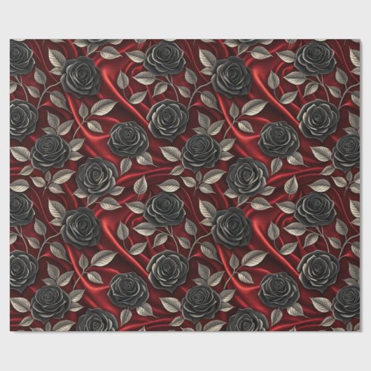 Vampire Halloween Muster Geschenkpapier (Flach)