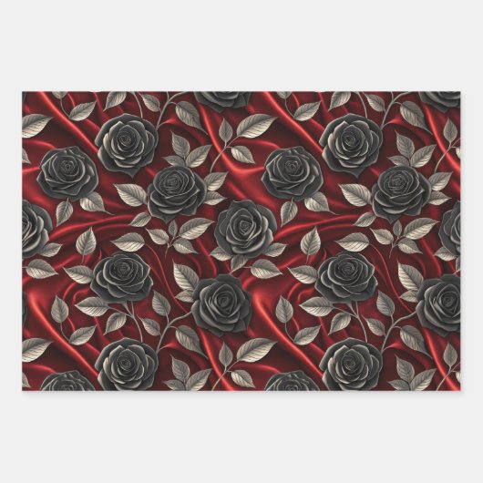 Vampire Halloween Muster Geschenkpapier Set (Vorderseite)